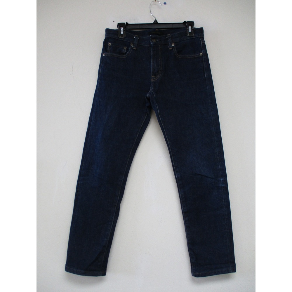Uniqlo Jeans Mens 29x30 Dark Indigo Selvedge Classic Denim Blue